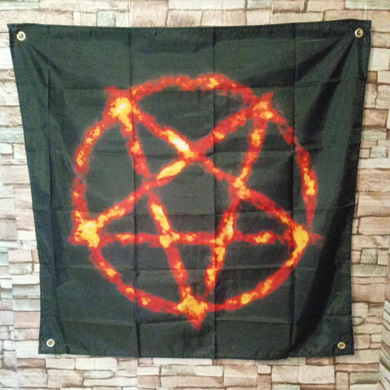 Drapeau pentacle flamme image 0