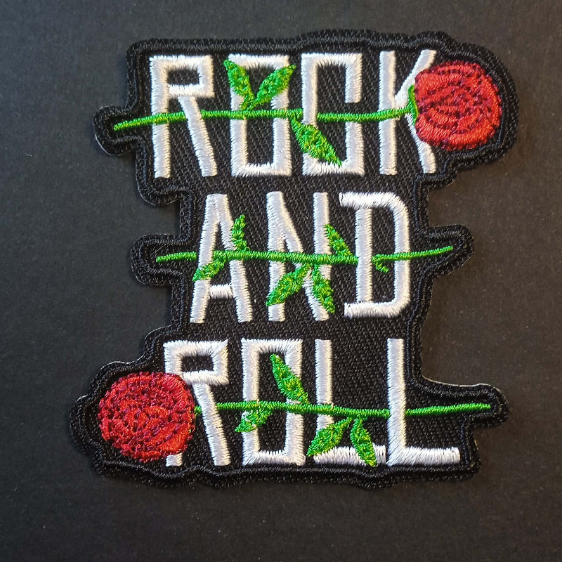 Patch Rock and roll et roses