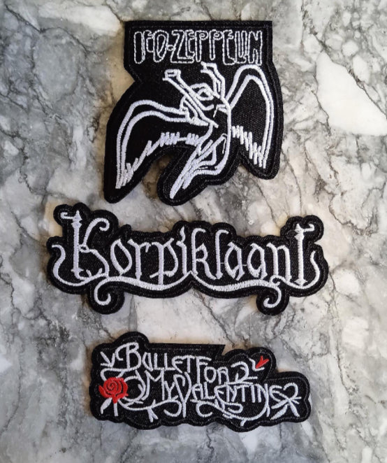 Lot de trois patchs ( Led-Zeppelin / Korpiklaani / Bullet for my valentine ) image 0