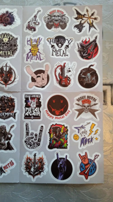 Lot de stickers autocollants metal / rock x 50 image 2