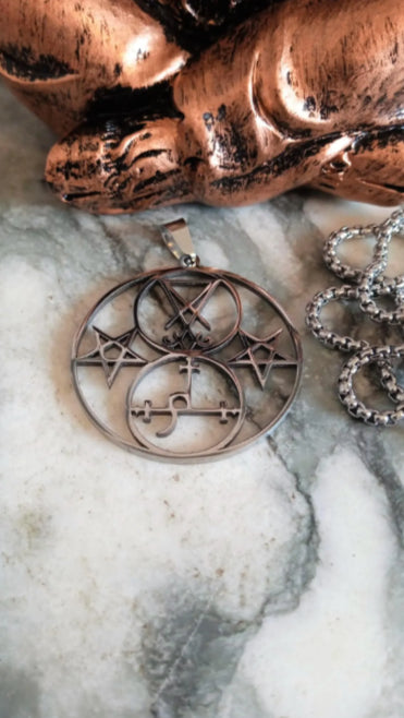 Collier + pendentif sceau de Lucifer image 2