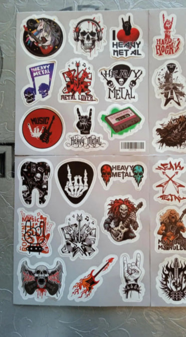 Lot de stickers autocollants metal / rock x 50 image 1