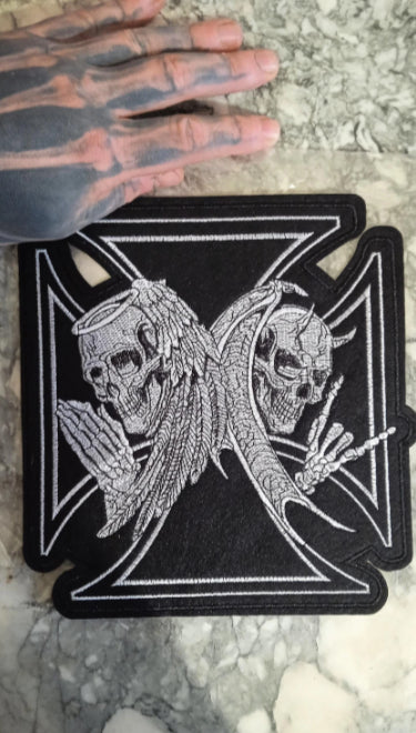 Patch biker rock/metal croix image 0