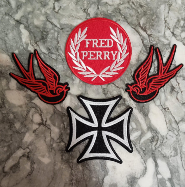 Lot de 4 patchs style Bird / Skin / Rock image 0