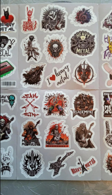 Lot de stickers autocollants metal / rock x 50 image 3