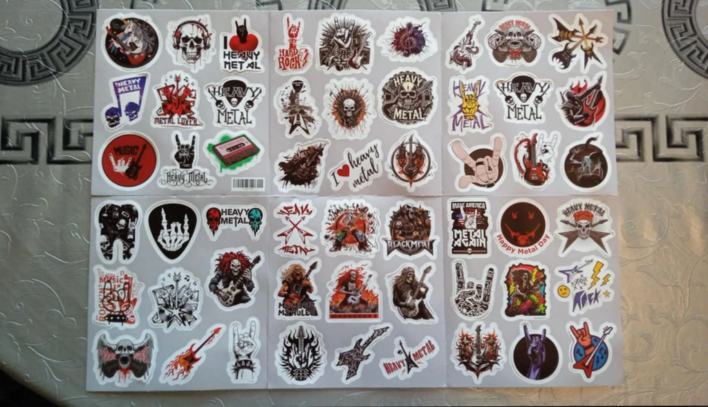 Lot de stickers autocollants metal / rock x 50 image 0
