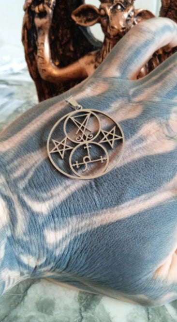 Collier + pendentif sceau de Lucifer image 0